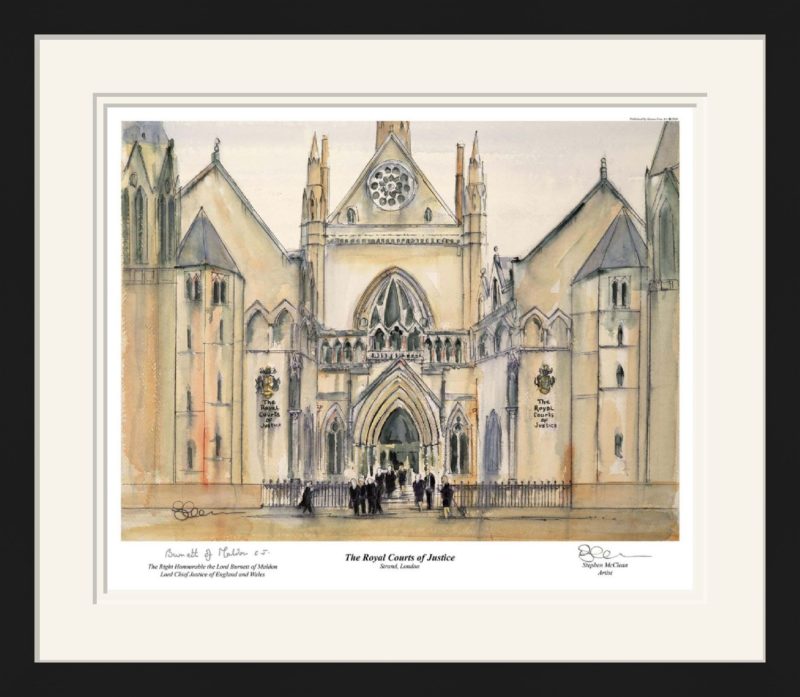 Royal Courts of Justice Framed